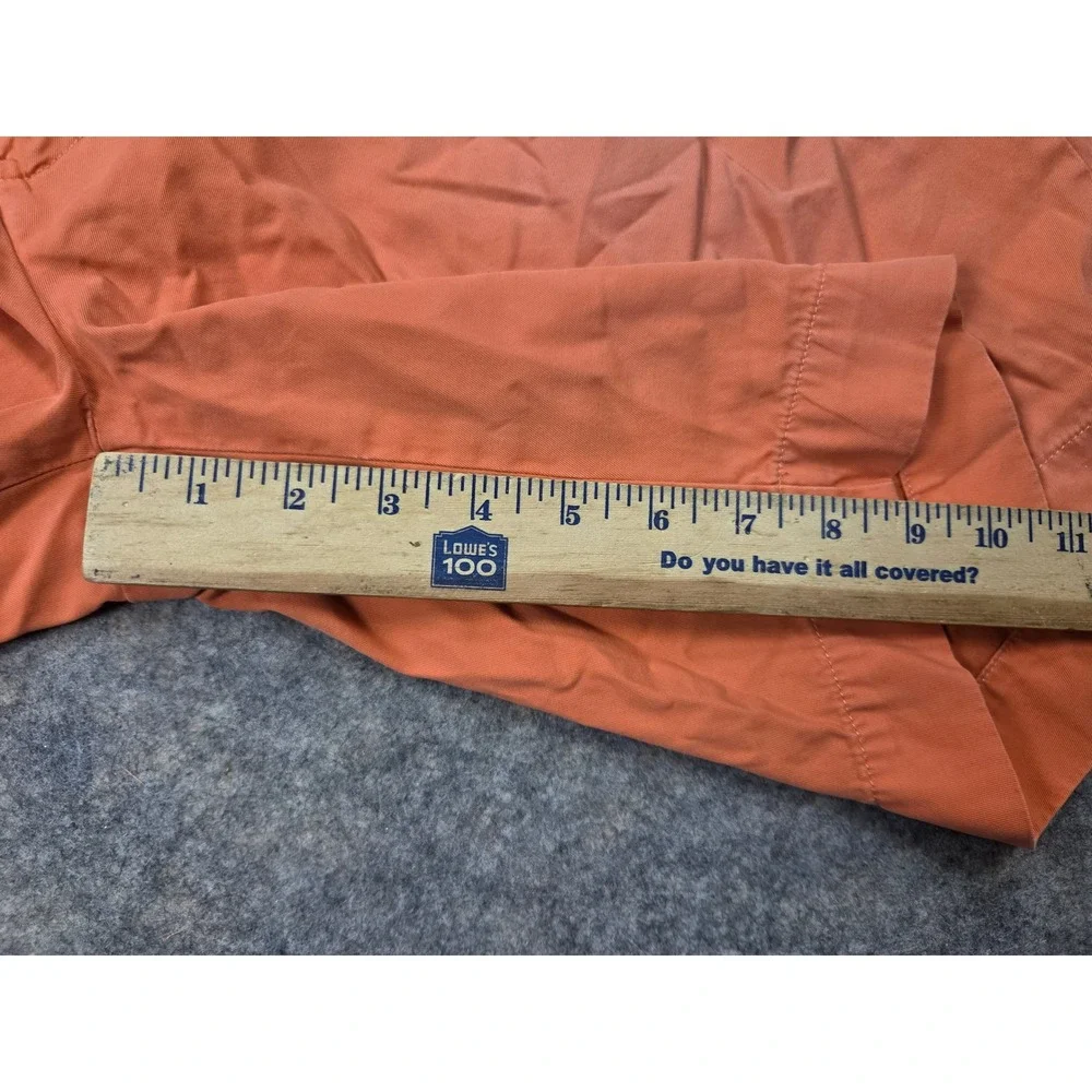 Polo Ralph Lauren Mens Chino Shorts Coral Orange Cotton Twill Size 38 Flat Front